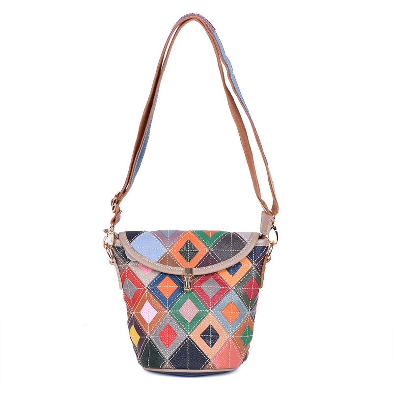 Genuine Leather Women'S Bag, First-Layer Cowhide Quilted Flap Bag, Single Shoulder Crossbody Small Square Bag, Commuter Handbag, Versatile Trendy Tote Bag - Image 2