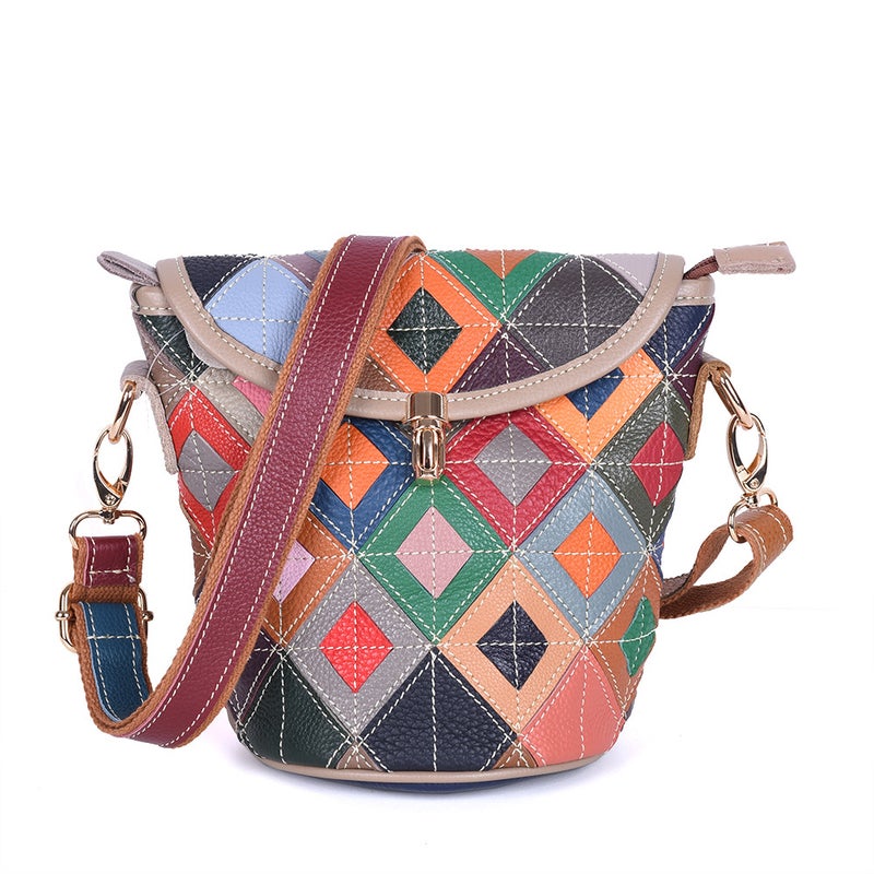 Genuine Leather Women'S Bag, First-Layer Cowhide Quilted Flap Bag, Single Shoulder Crossbody Small Square Bag, Commuter Handbag, Versatile Trendy Tote Bag - Image 3
