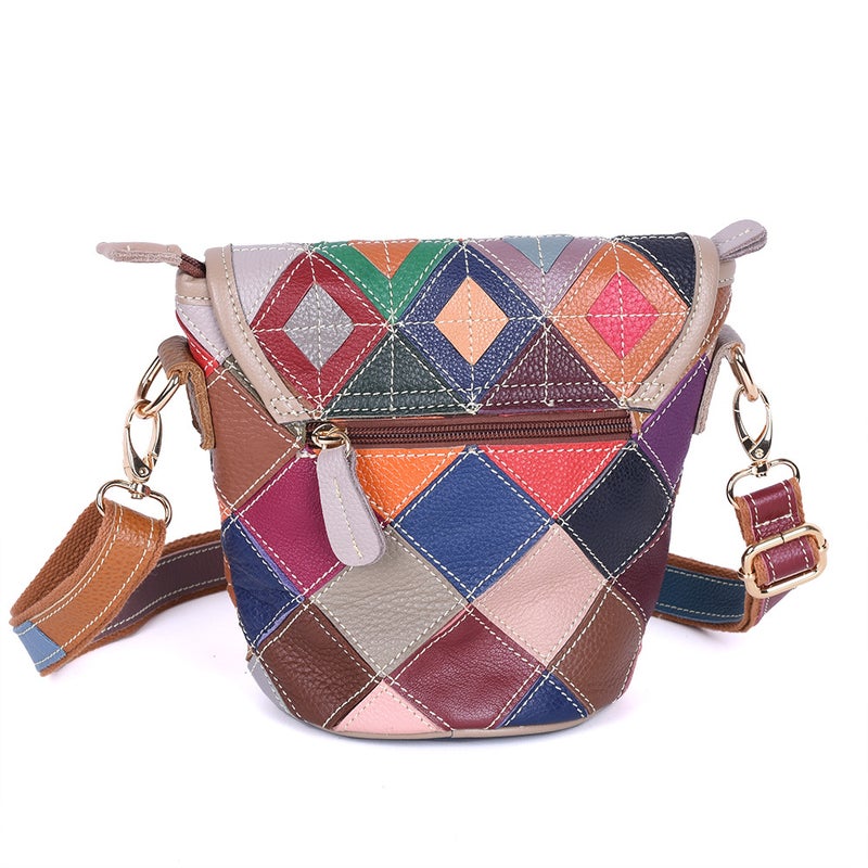 Genuine Leather Women'S Bag, First-Layer Cowhide Quilted Flap Bag, Single Shoulder Crossbody Small Square Bag, Commuter Handbag, Versatile Trendy Tote Bag - Image 4