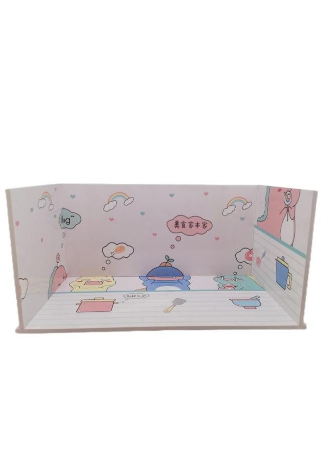 Bluejw Stall Small Kitchen Background Wall Mini Small Kitchen Background Board Wholesale Play House Bezel Toy Accessories - Image 1