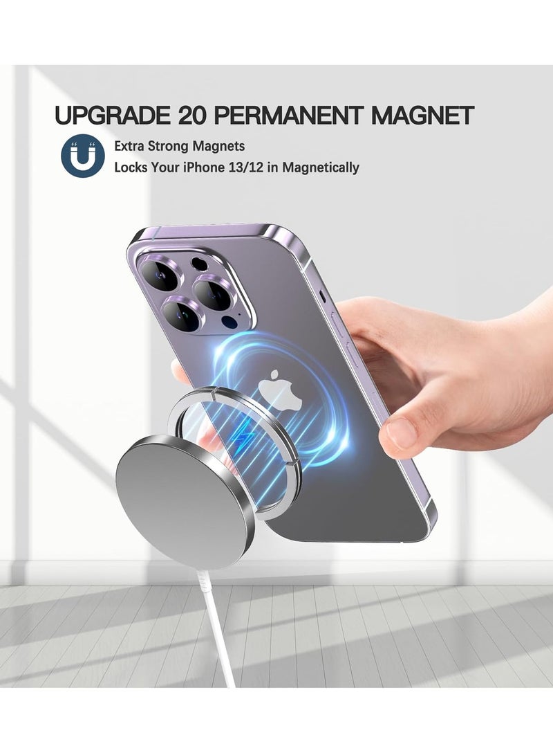 General Magnetic Wireless Charger iPhone 15W Fast Apple Mag Safe Charger for iPhone 15/14/13/12 Series 2 Pack 5ft Cable Wireless Charging Pad for AirPods 3/2/Pro 2/Pro Mag-Safe Original Replacement  - Image 5