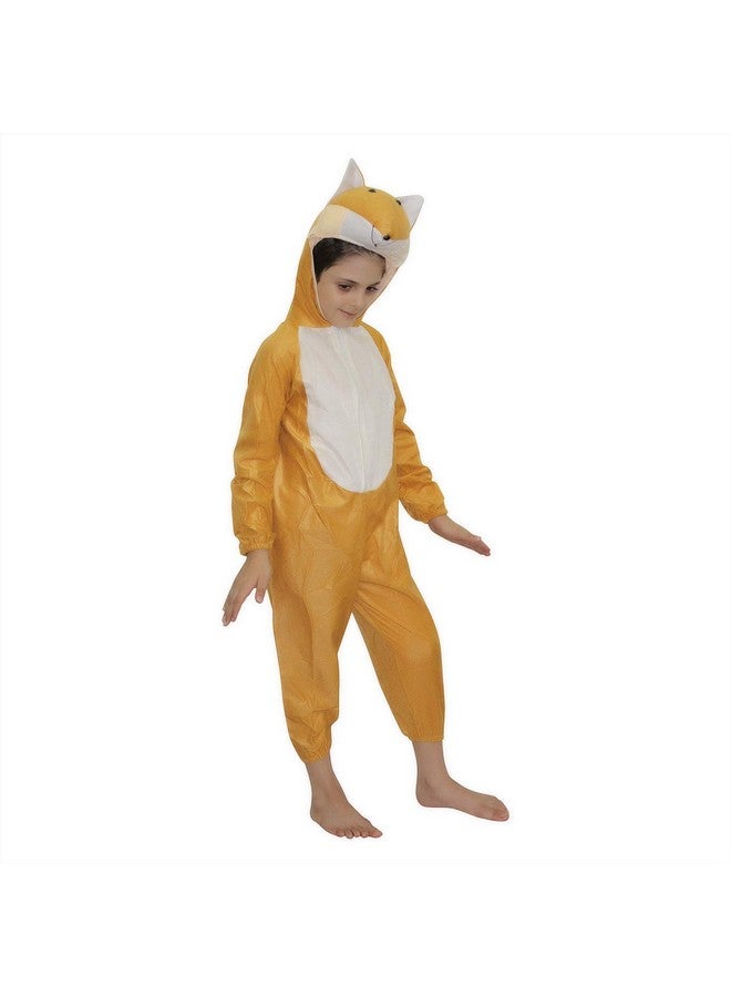 Kaku Fancy Dresses Fleece Fox Wild Animal Costume For Kids - Brown, 3-4 Years | Animal Fancy Dress For Boys & Girls - Image 4
