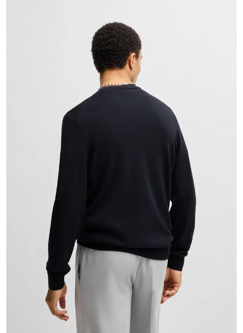 HUGO Cotton sweater with red logo label