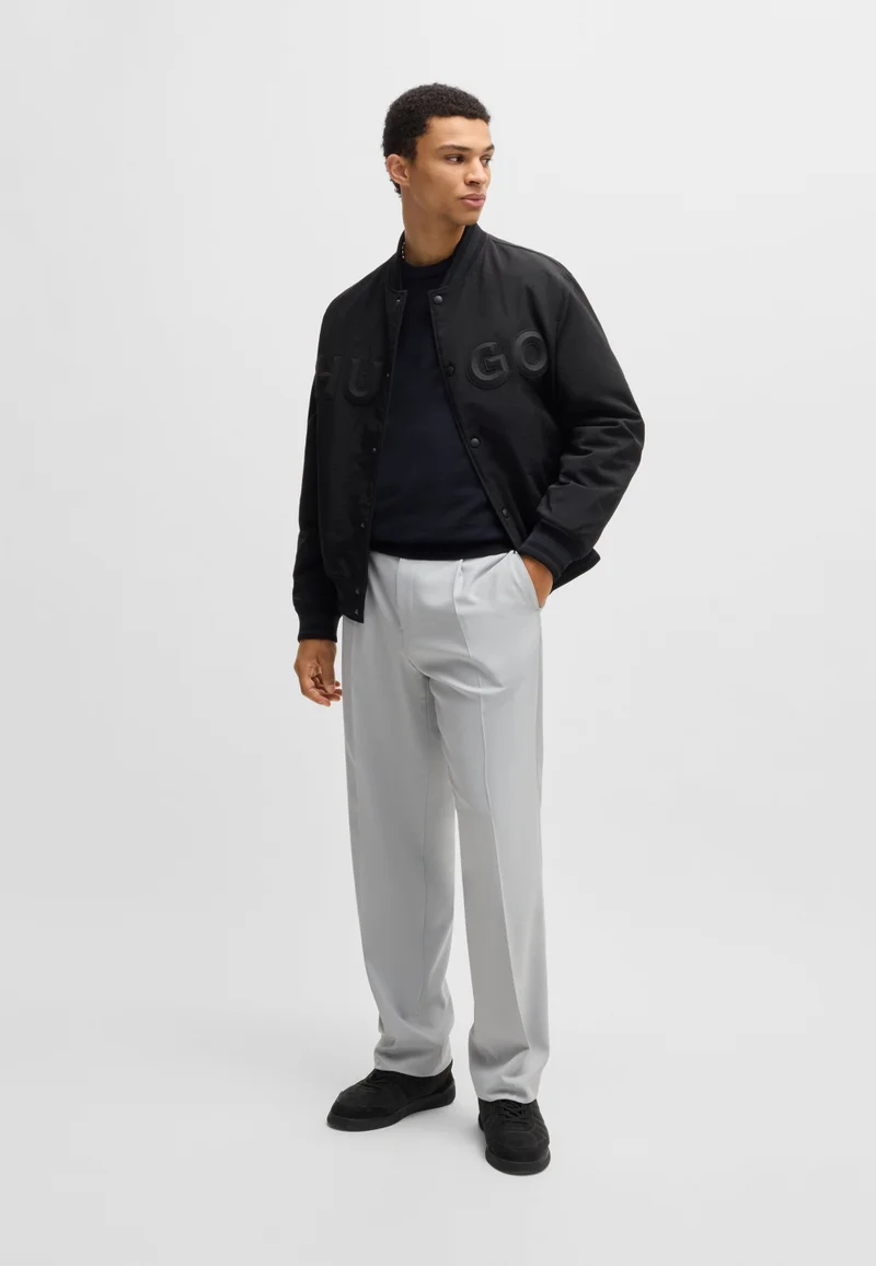 HUGO Cotton sweater with red logo label