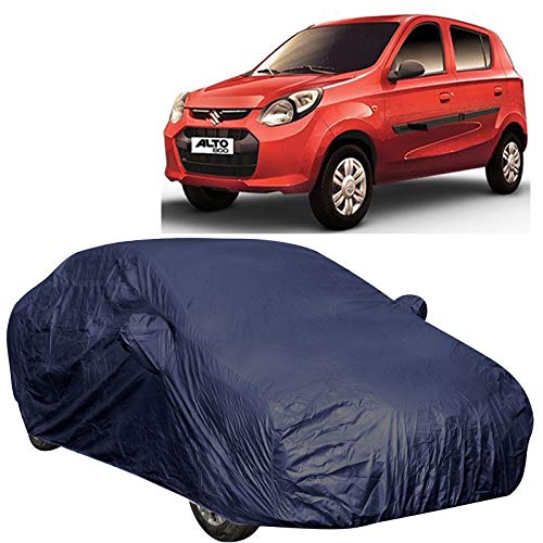 The Autostory 190 Taffeta Water Resistant Car Body Cover Compatible with Maruti Alto 800 with Mirror Pockets (Navy Blue) - Image 1