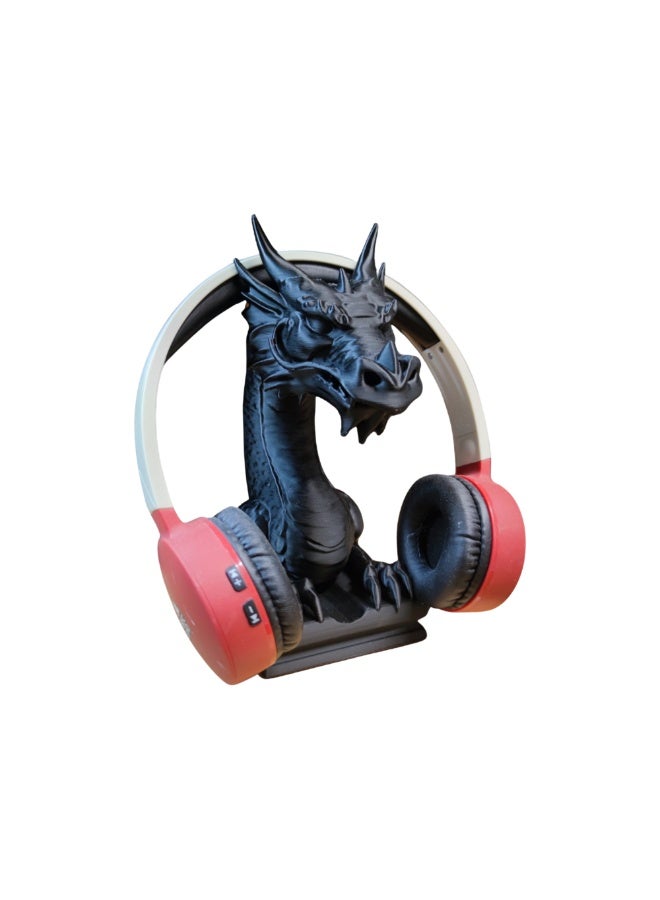 3D Printed Dragon Headphone Stand – Fantasy Gamer Desk Accessory - Image 1