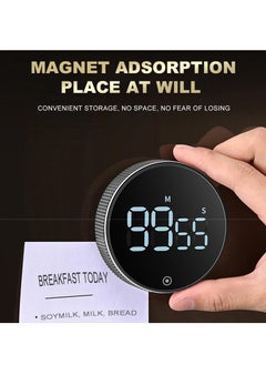 AROAQ Digital Kitchen Timers, Visual Timers Large Led Display Magnetic Countdown Countup Timer, Digital Rotation Countdown Kitchen Timer  - Image 2