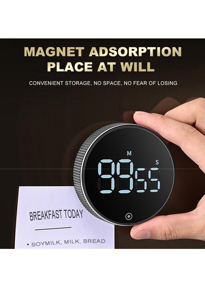 AROAQ Digital Kitchen Timers, Visual Timers Large Led Display Magnetic Countdown Countup Timer, Digital Rotation Countdown Kitchen Timer  - Image 2