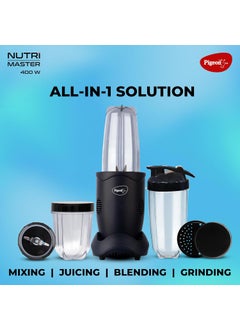 pigeon Pigeon By Stovekraft Nutri Master | Mixer Grinder Juicer Blender Smoothie Maker All-in-1 Machine | 400 Watt | 3 Jars |1Year Warranty,Blue, ABS, Blue  - Image 2