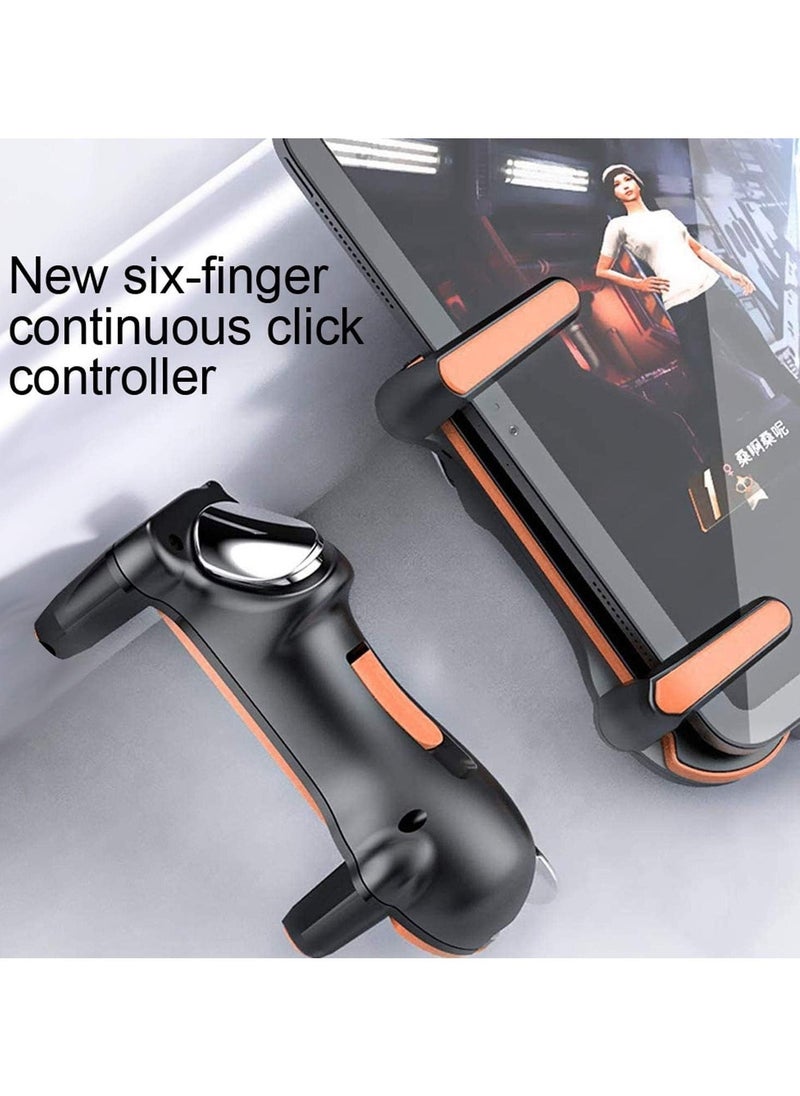 PUBG Controller for ipad, Six Way Shooting, Maximum Electric 24 Consecutive Strikes, 6/12/18/24 Taps, iPad/Tablet, Gaming Pad, High Sensitivity, High Precision, Shooting ons (Orange) - Image 2