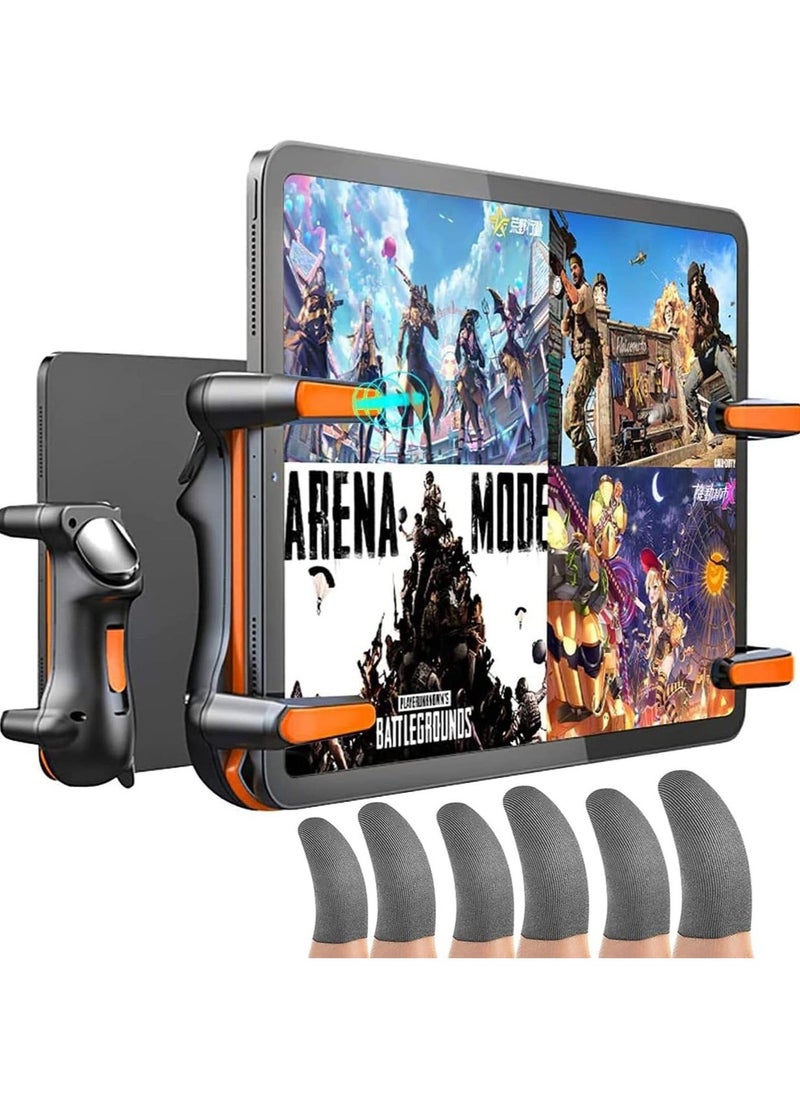 PUBG Controller for ipad, Six Way Shooting, Maximum Electric 24 Consecutive Strikes, 6/12/18/24 Taps, iPad/Tablet, Gaming Pad, High Sensitivity, High Precision, Shooting ons (Orange) - Image 1