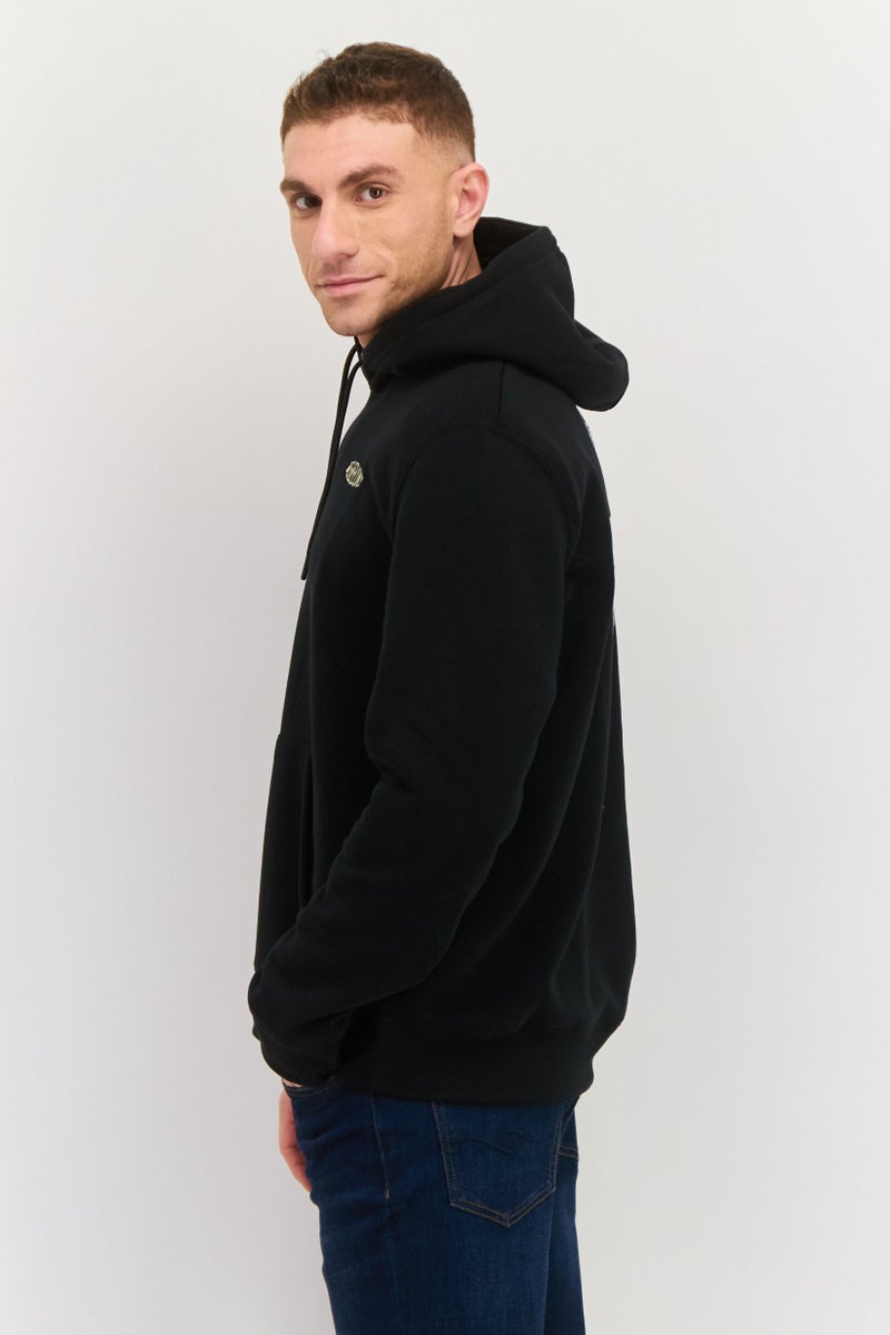 MEMBERS ONLY Men Hooded Embroidered Long Sleeve Hoodies, Black - Image 4