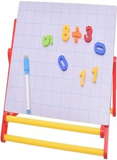 Generic Table Top Easel With 10 Number Flashcards And 10 Magnetic Stickers For Number Learning And Creative Fun With Pen - Multi Color
