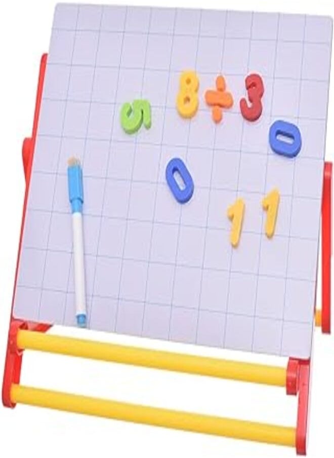Generic - Generic Table Top Easel With 10 Number Flashcards And 10 Magnetic Stickers For Number Learning And Creative Fun With Pen - Multi Color - Image 1