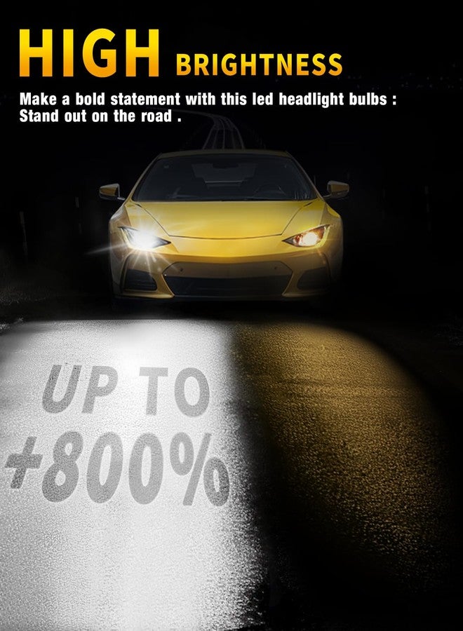 forenner مصباح فورينر فارن H13 مطور، 22000 لومن، أكثر سطوعًا بنسبة 600%، مصابيح 9008، حجم حقيقي 1:1، مصابيح إضاءة بيضاء باردة 6500 كلفن، مقاوم للماء بمعيار IP68، سهل التركيب والتشغيل، عبوة من قطعتين - Image 3