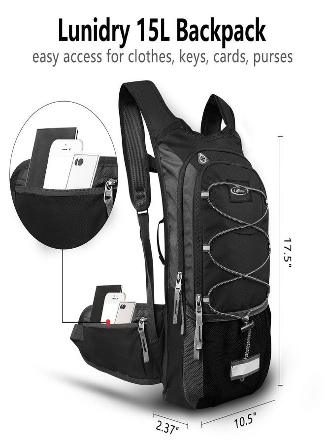 Lunidry Insulated Hydration Pack Backpack with 3L BPA Free Leak-Proof Water Bladder, Keep Liquids Cool Up to 5 Hours, Daypack for Hiking, Running, Cycling, Hunting, Climbing - Image 2