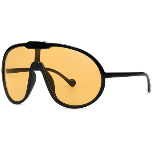 GFUIARA Trendy Oversized Sunglasses for Women Men Fashion Shield Aviator Sun Glasses UV400 Protection Goggles - Image 1