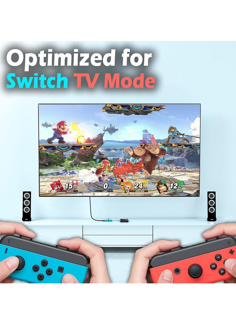 VKL - Switch HDMI Dock Adapter Compatible with Nintendo Switch/Switch OLED, Mini Portable USB-C to 4K HDMI USB Port TV Dock Charging Docking Station Base Adapter Hub for Travel Laptop Tablet Phone - Image 1