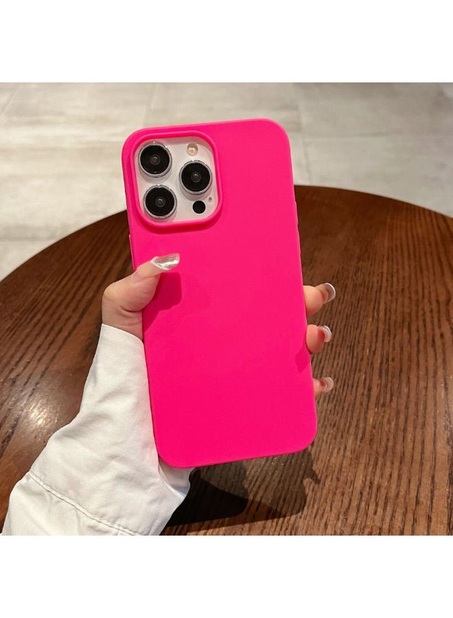 NIBEMINENT Sandblasting Protective TPU Case Cover For iPhone 15 Pro Max, Pink - Image 3