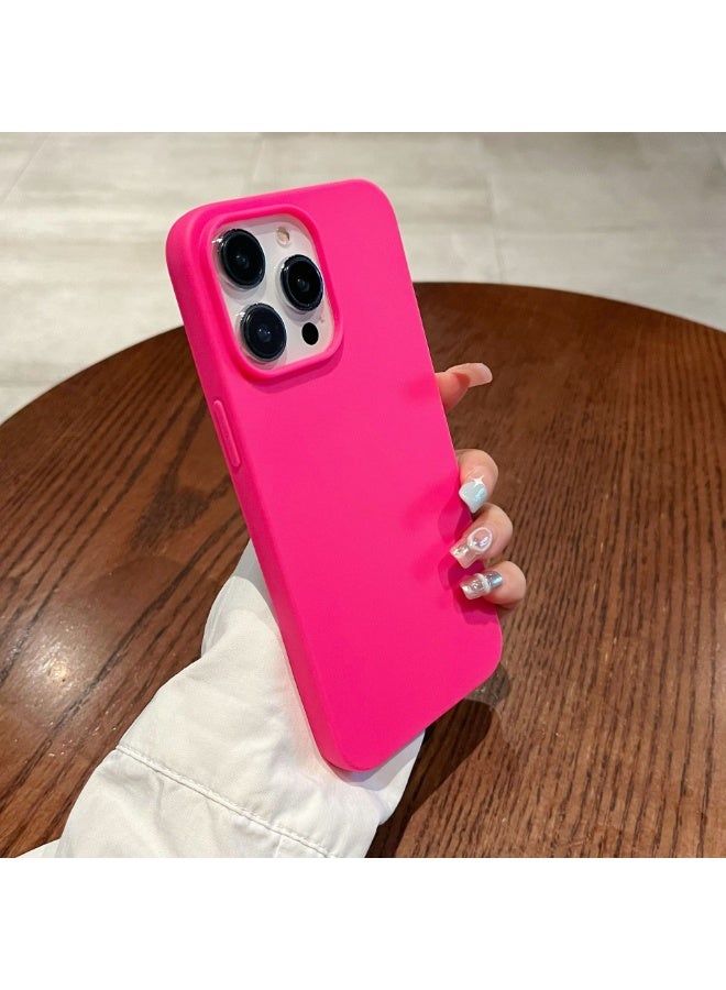 NIBEMINENT Sandblasting Protective TPU Case Cover For iPhone 15 Pro Max, Pink - Image 1