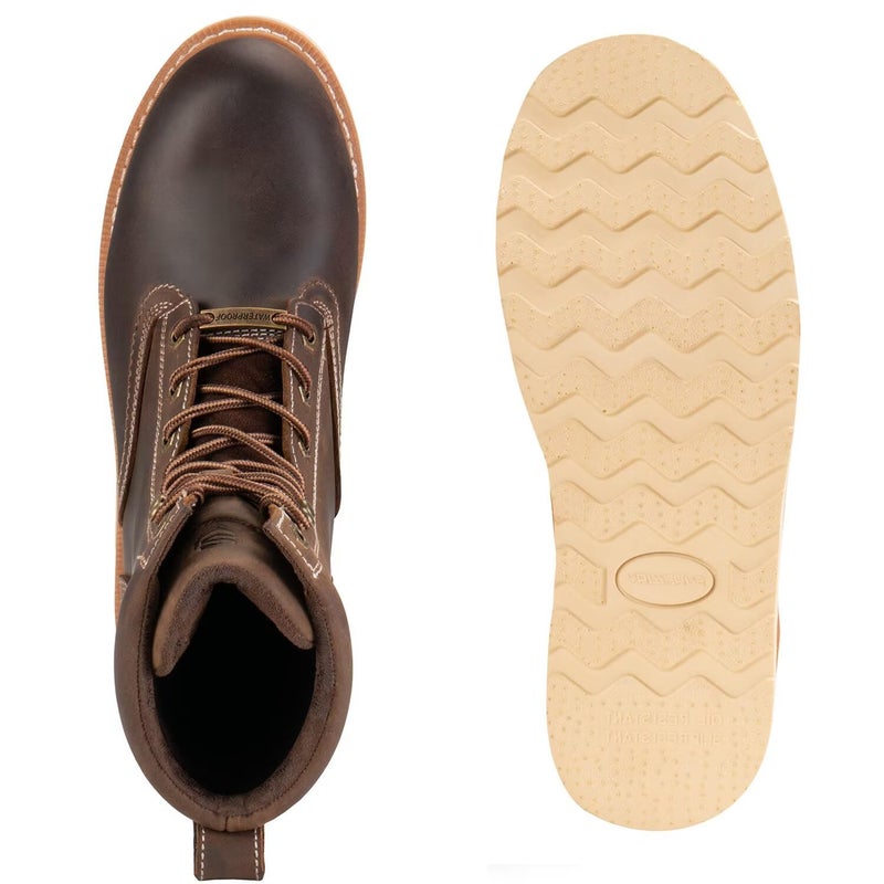 SUREWAY 8â€ Work Boots for Men - Soft Toe, Premium Full-Grain Leather,Wedge Work Boots/Shoes,Comfort Insole,Superior Oil/Slip Resistant,Real Goodyear,EH Rated Industrial Construction - Image 3