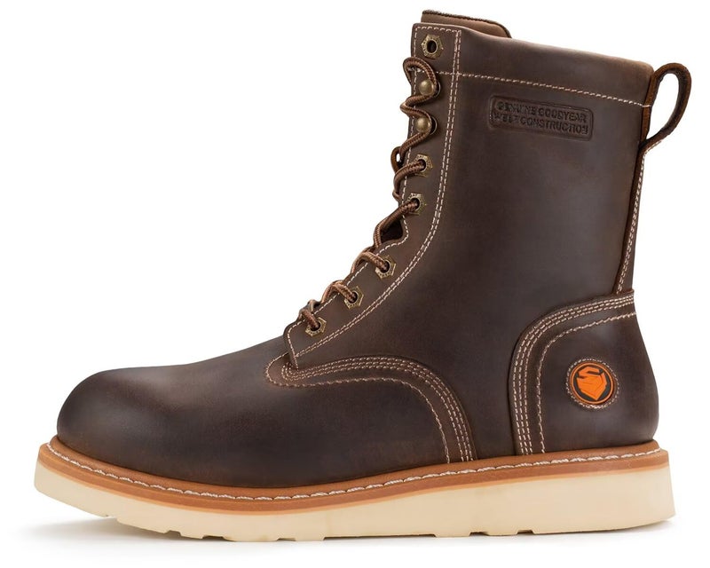 SUREWAY 8â€ Work Boots for Men - Soft Toe, Premium Full-Grain Leather,Wedge Work Boots/Shoes,Comfort Insole,Superior Oil/Slip Resistant,Real Goodyear,EH Rated Industrial Construction - Image 5