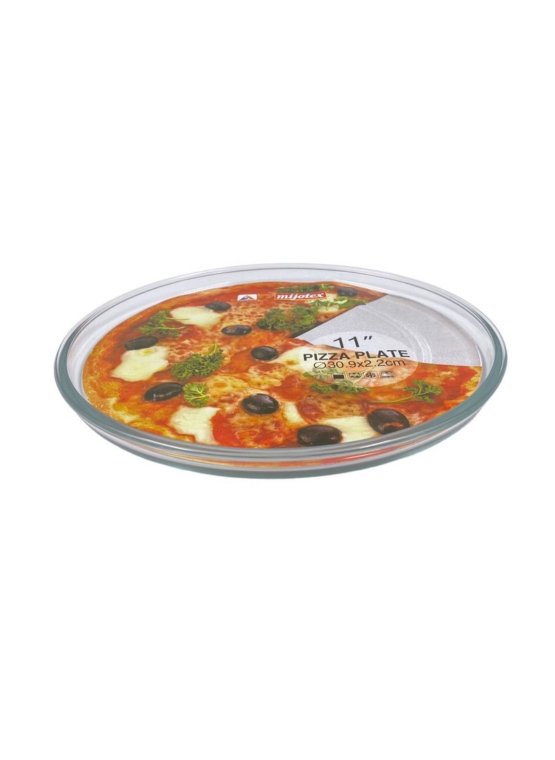 MIJOTEX Round Shape Pizza Plate Transparent 30.9X2.2 cm  - Image 3