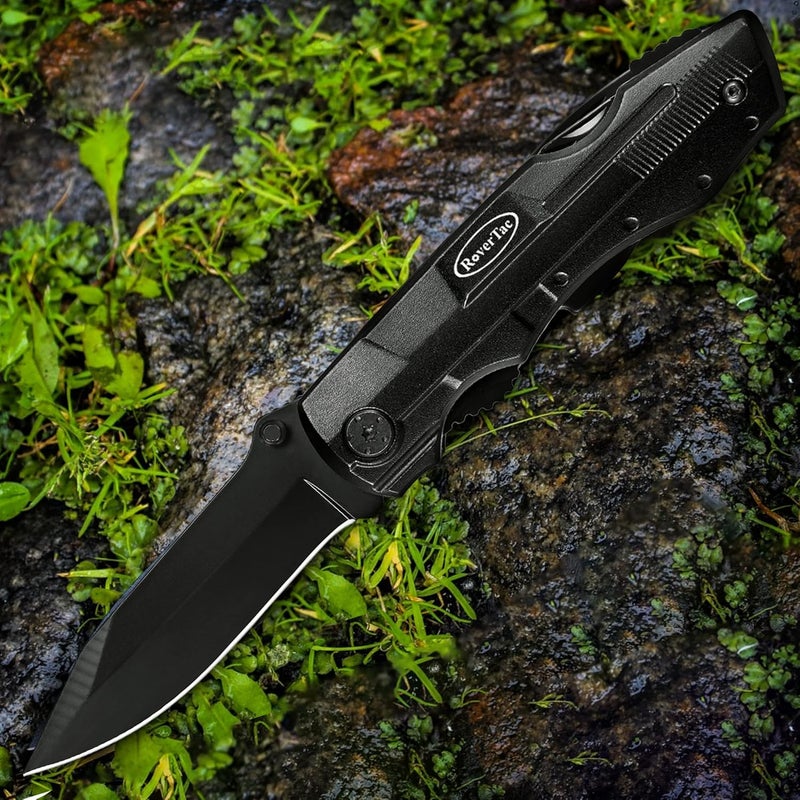 RoverTac Multitool Knife – 15-in-1 Pocket Knife with Wire Strippers, Wire Cutter, 9 Screwdrivers, Bottle Opener – Perfect Gifts for Men, Dad – Camping Gear for Christmas, Father’s Day, Birthdays - Image 3