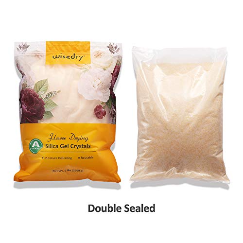 wisedry 10 LBS Silica Gel Flower Drying Crystals, 2 Packs of 5 LBS, Fine Crystals < 1mm, Color Indicating, Reusable - Image 5