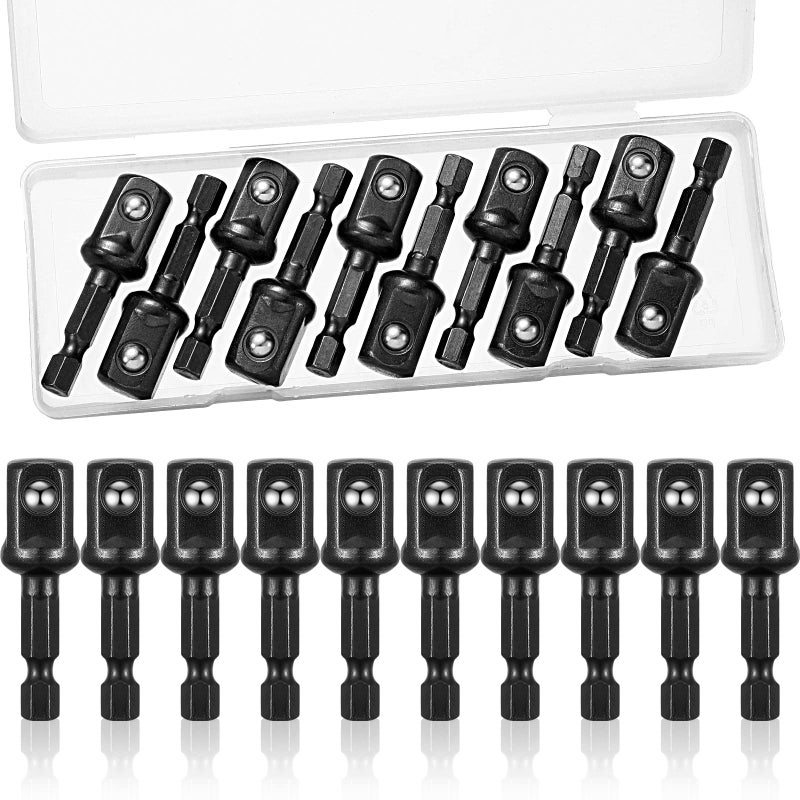 Mudder Impact Adapter Square Socket for Drills Extension Driver Bits Hex Impact Socket Adapter for Automotive DIY - Image 1