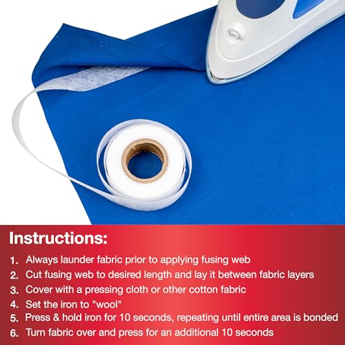 SINGER 00240 Heavy Duty Iron-On Fusing Web, Fabric Adhesive, - Image 5