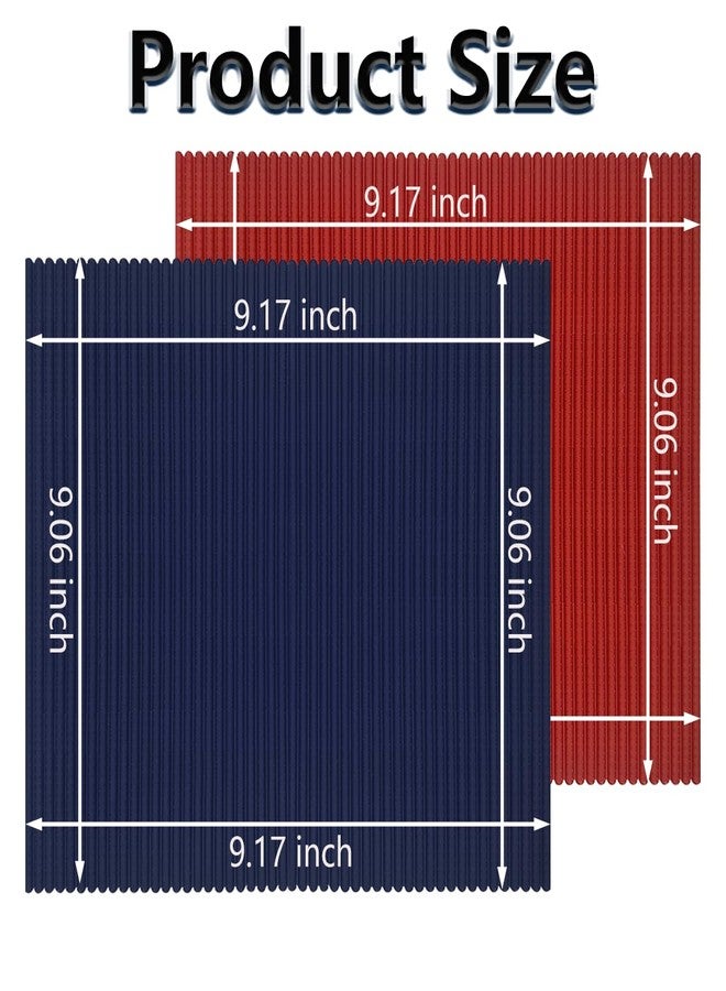 Esamploe 2 Pcs Silicone Sushi Mat,Non Stick Silicone Sushi Roll Mat,Durable Silicone Sushi Roller,Reusable and Easy to Clean,Home Kitchen DIY Sushi Silicone Making Tools(Red/Blue) - Image 2