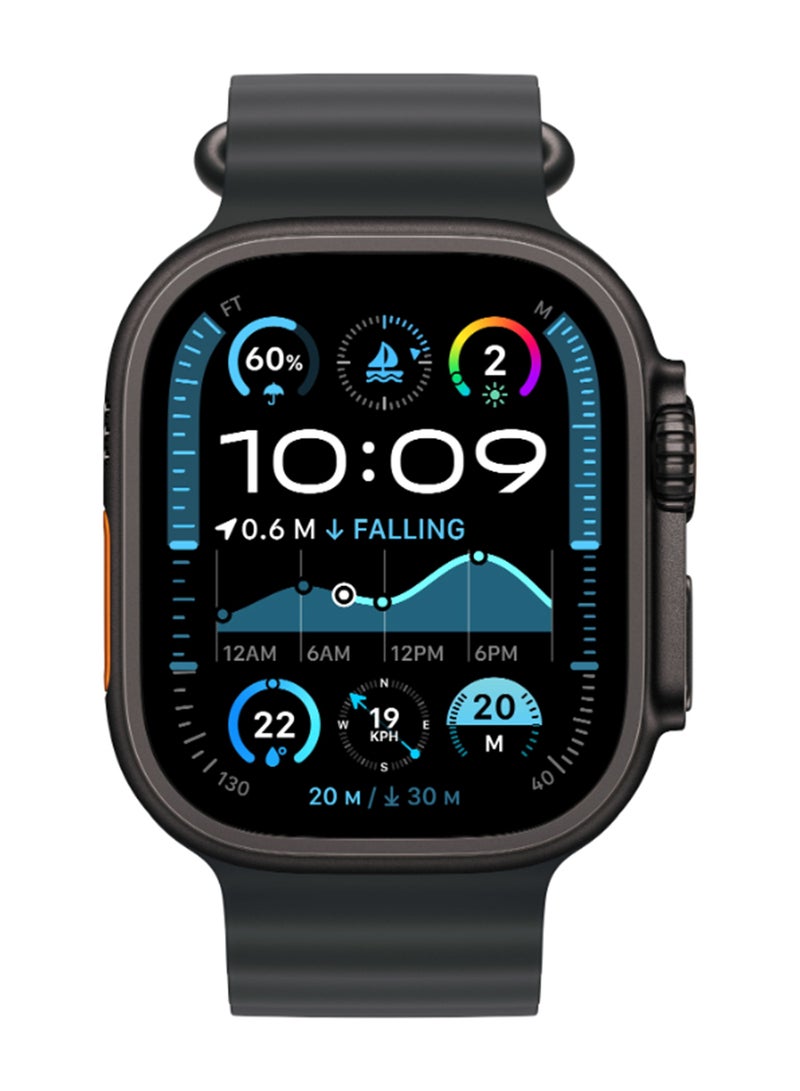 ابل  ساعة Ultra 2 (2024) GPS + Cellular 49 مم هيكل من التيتانيوم الأسود مع - Image 2