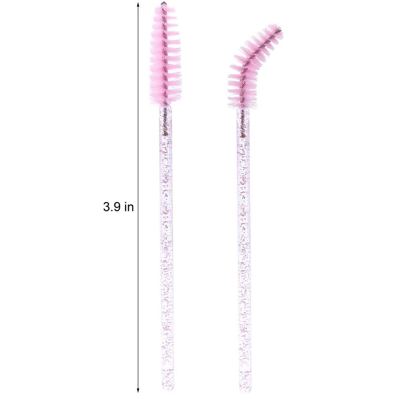 Tbestmax 500 Disposable Mascara Wands Eyelash Brush Spoolies for Eyebrow Eye Lash Extension Pink - Image 2