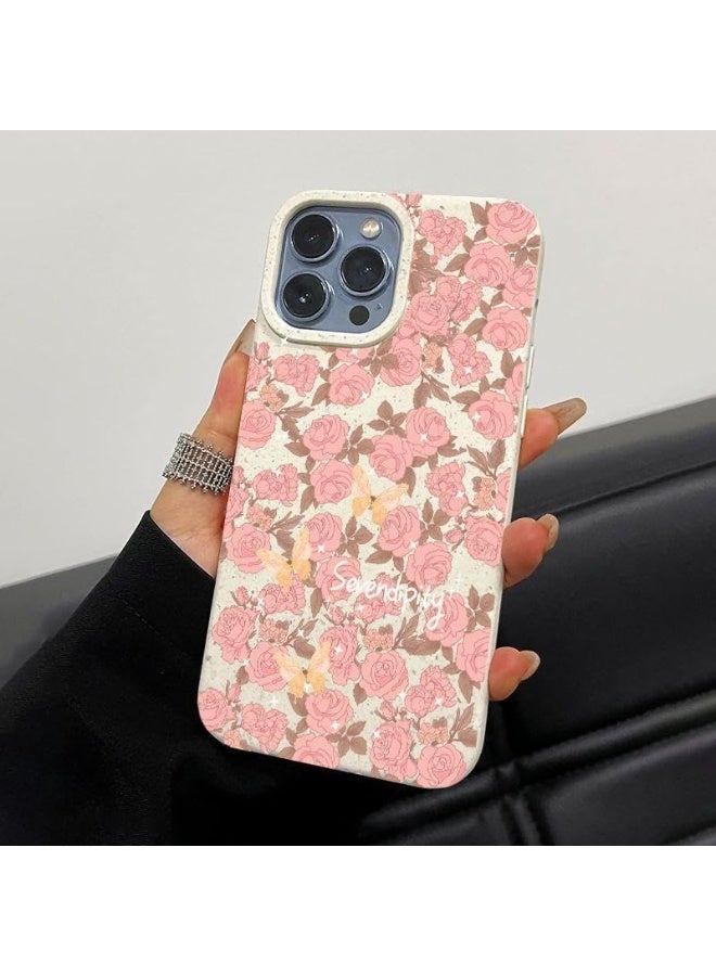 جراب هاتف iPhone 16 Pro، جراب هاتف وردي لطيف، بنمط فراشة، غطاء TPU عالي الجودة وجراب PC صلب، مضاد للخدش، مصمم للنساء والفتيات والمراهقات - Image 4