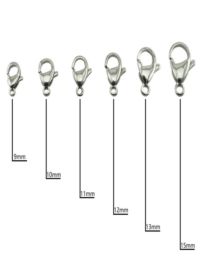 Tegg 60PCS 6 Size 304 Stainless Steel Lobster Claw Clasps for Jewelry Necklace Bracelet Making - Image 4
