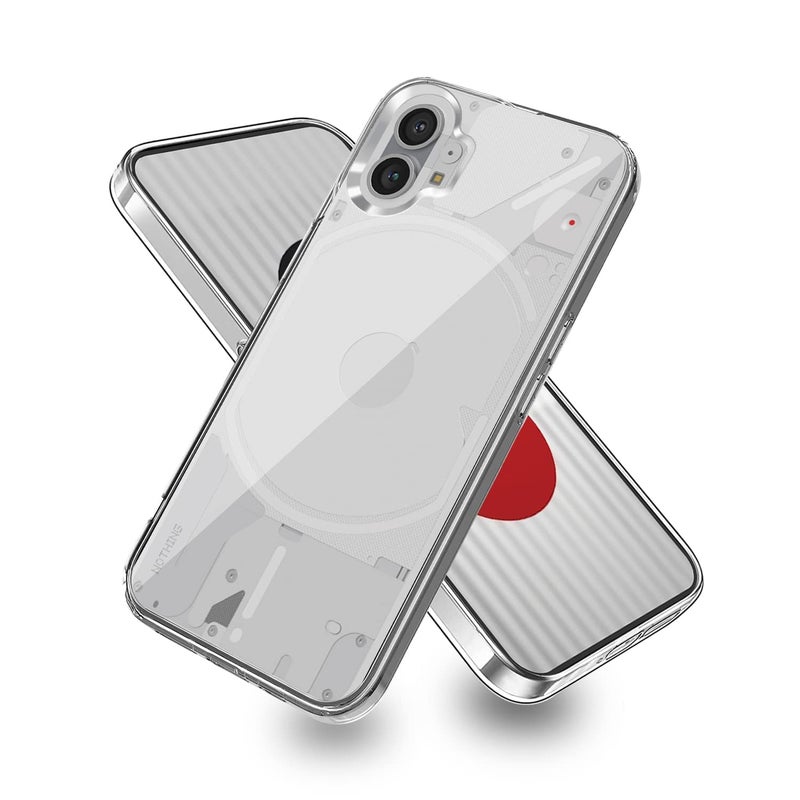 Nishtech غطاء خلفي شفاف هجين ناعم رفيع مضاد للغبار لهاتف Nothing Phone 1 5G مع حماية للكاميرا - Image 1