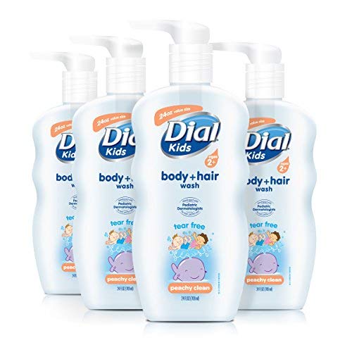 Dial Kids 3in1 Body  Hair  Bubble Bath Peach 24 fl oz Pack of 4