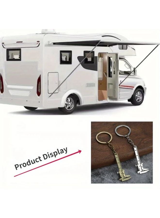 Silvery Mini Vernier Caliper Keychain Portable Zinc Alloy Measuring Tool 0 40mm No Power Required - Image 3