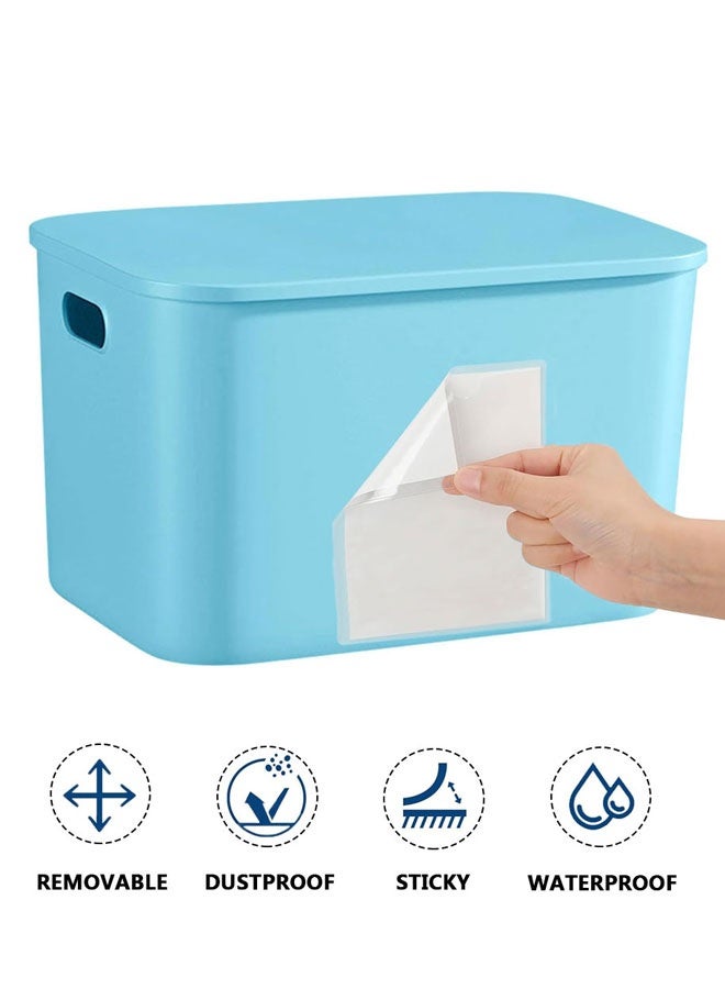 HAWAWA 20 PCS Self Adhesive Index Card Pockets with Top Open, Clear Plastic Label Holder for Cards of Note, Library and Business, Adhesive Label Pockets & Card Holder A5 14.8×21cm (Index Card not Included) - Image 4