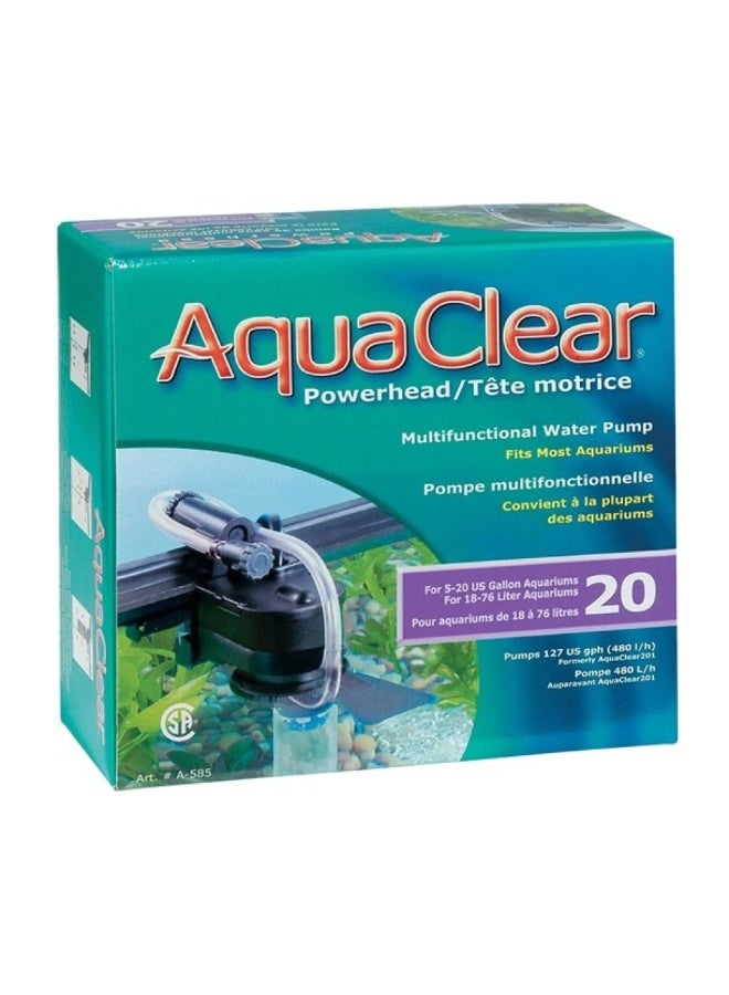 رأس مضخة AquaClear رقم 20 فولت لأحواض السمك من 18 إلى 76 لترًا