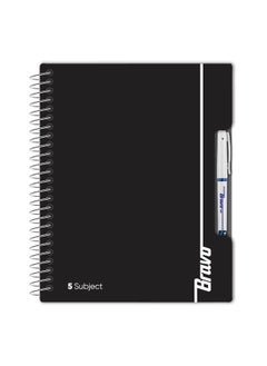 Bravo New Bravo Notebook - Black Color -  5 Subjects 