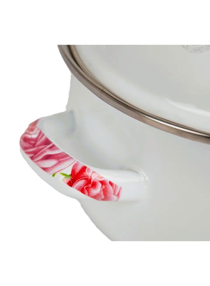 إكسترا طقم قدور شينكو نقشة ورود 5 قدر بغطاء - Image 5