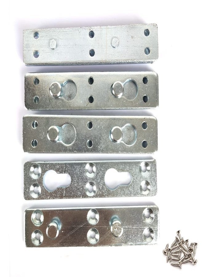 WANLIAN 4 Sets Bed Rail Brackets,Heavy Duty Bed Rail Fittings for Connecting to Wood, Headboards and Foot-Boards, with Screws - Image 1