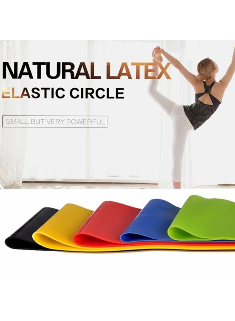 Generic 5-Piece Resistance Loop Exercise Bands TPE Resistance Bands Fitness Set Rubber Loop Bands Strength Training Workout Expander Yoga Gym Equipment Elastic Rubber Loop With Carry Bag Set - Image 4