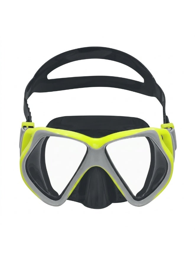general Dominator Pro Dual Lens Diving Mask for Adults Aged 14 Plus , Anti,Fog Leak,Proof Scuba Snorkeling Gear , Tempered Glass Swim Goggles , Professional Underwater Equipment Grey Black Yellow - Image 5