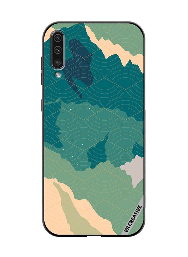 VR CREATIVE Protective Case Cover For Samsung Galaxy A70/A70s Line Art Landscape Design Multicolour - Image 1