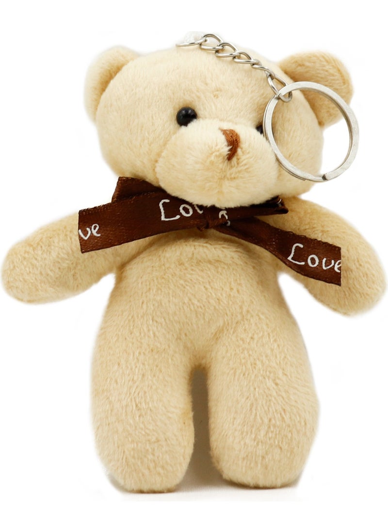 Repro Design Beige Plush Teddy Bear Keychain 1 Piece 12 cm  - Image 2