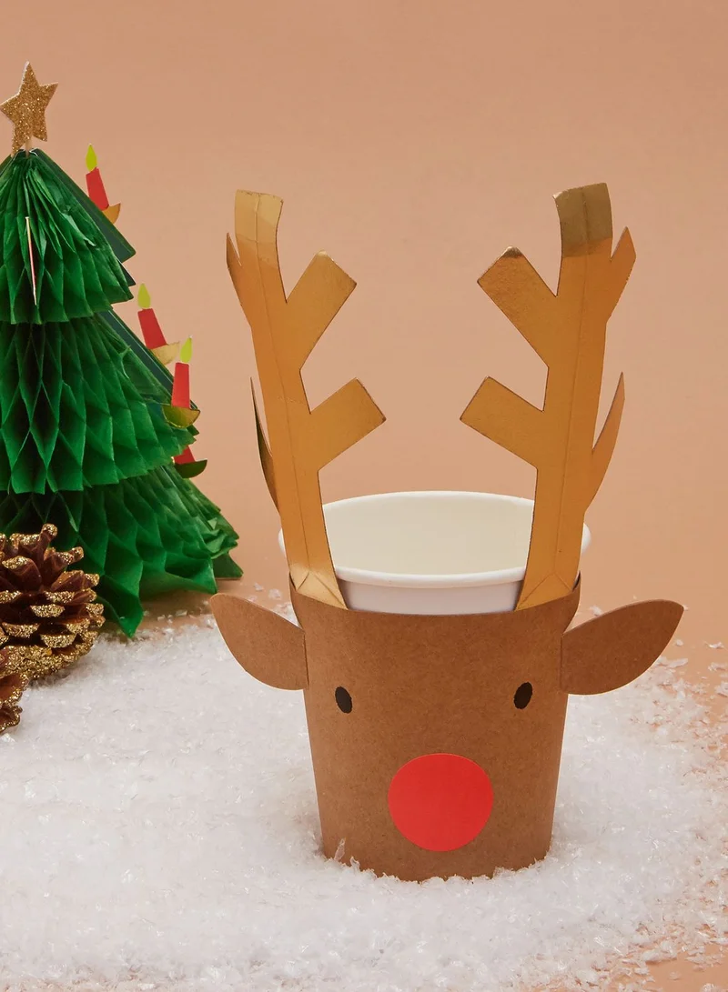 Meri Meri Christmas Set of 8 Reindeer Cups