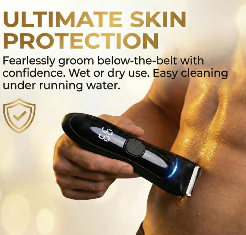 BekhicÂ® Manscape Groin & Body Hair Trimmer for Men â€“ Waterproof Pubic Hair Shaver & Ball Groomer with LED Light â€“ No-Nick Ceramic Blade, 90-Min Runtime, Cordless Wet/Dry Clipper for Sensitive Skin - Image 5